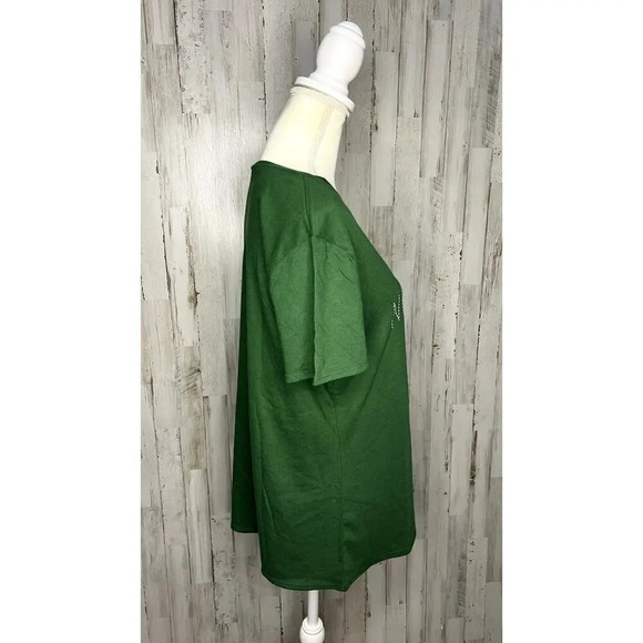 NWT NFL New York Jets Women's Medium Green Short Sleeve Crewneck T-Shirt - Picture 2 of 4